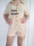 Asos kombinezon spodenki bawełna len 36 S 8 NOWY