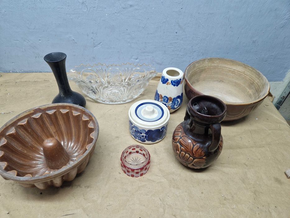 Zestaw ozdoby miski szkło okazja starocie