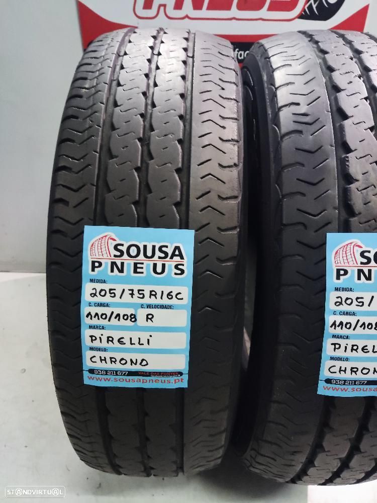 2 pneus semi novos 205-75r16 c pirelli - oferta dos portes