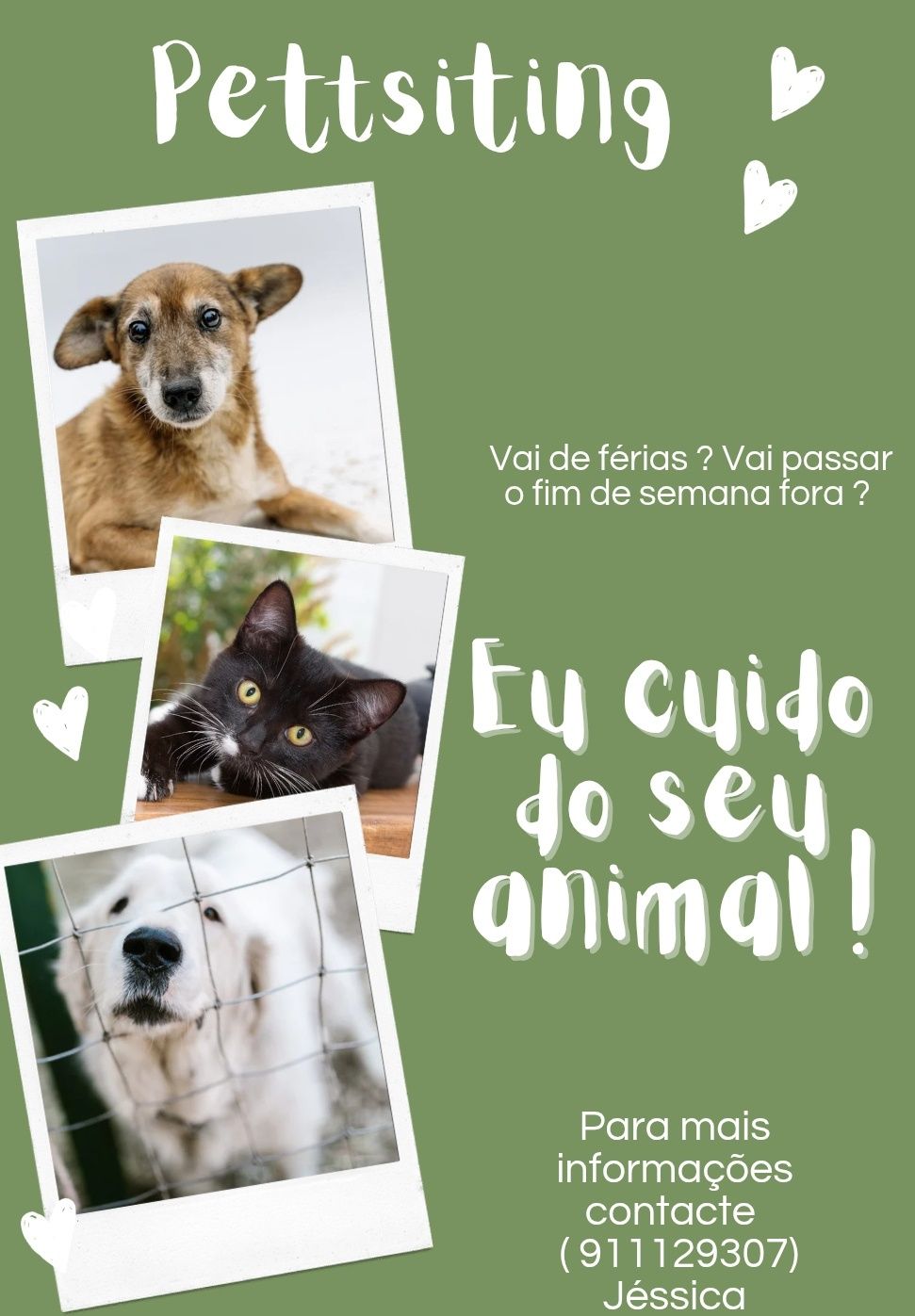 Faço serviço de Pettsiting
