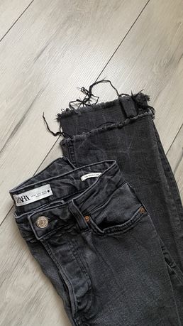Spodnie ZARA 34 damskie jeansy czarne bawełna