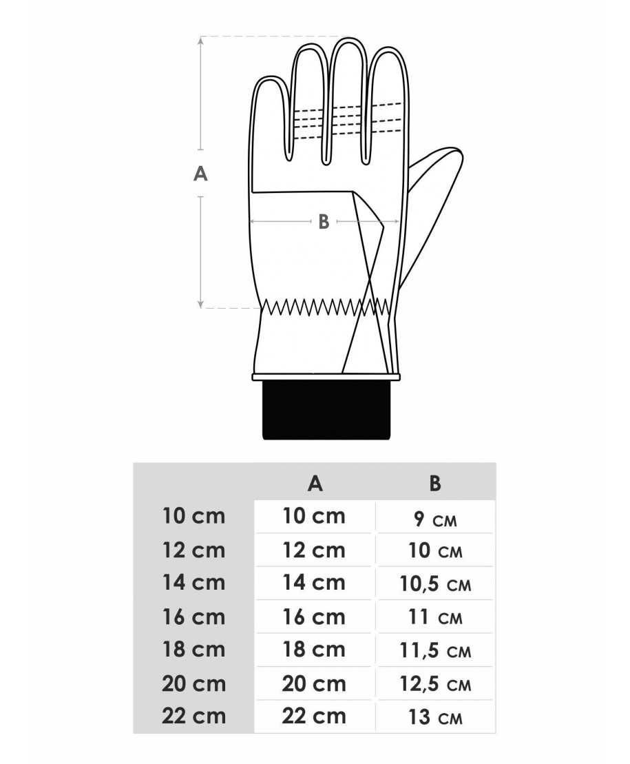 Rękawiczki YOClub REN0310G ciepłe rękawice narciarskie dziewczęce 12cm