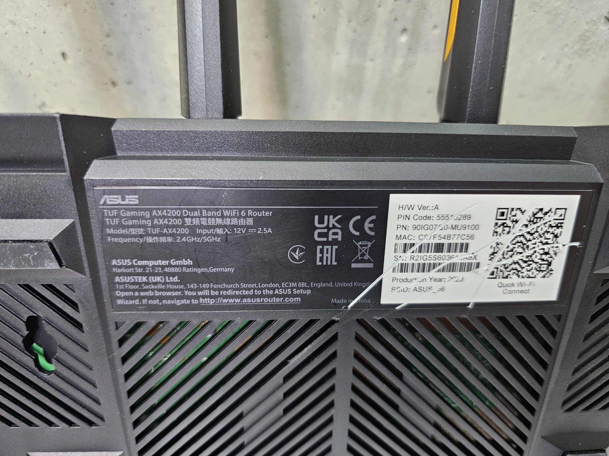Бездротовий маршрутизатор роутер ASUS TUF-AX4200 WiFi 6,  AIMesh