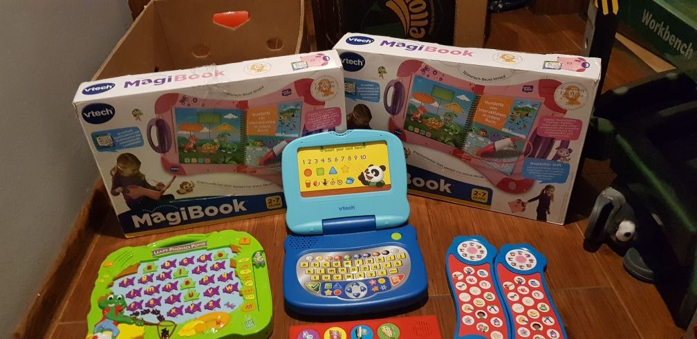 Zestaw zabawek fisher price vtech książeczka interaktywna  j. Ang