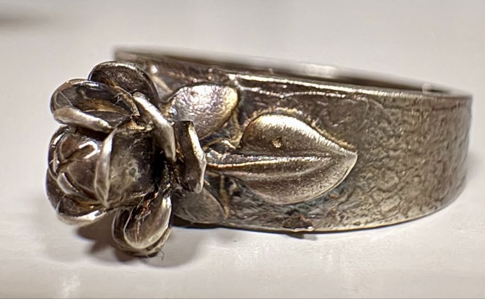 Stary srebrny pierścionek Juwelia Stare srebro z PRL vintage unikat!