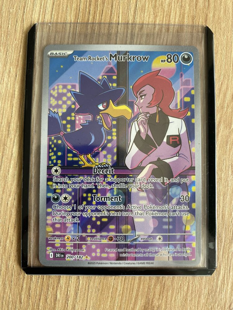 Karta Pokémon TCG - Team Rocket’s Murkrow 200/182 DRI