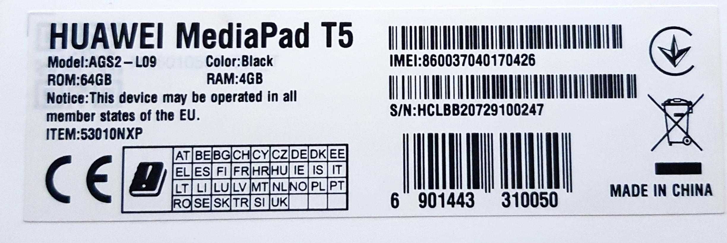 Huawei MediaPad T5 - tablet , kolor czarny