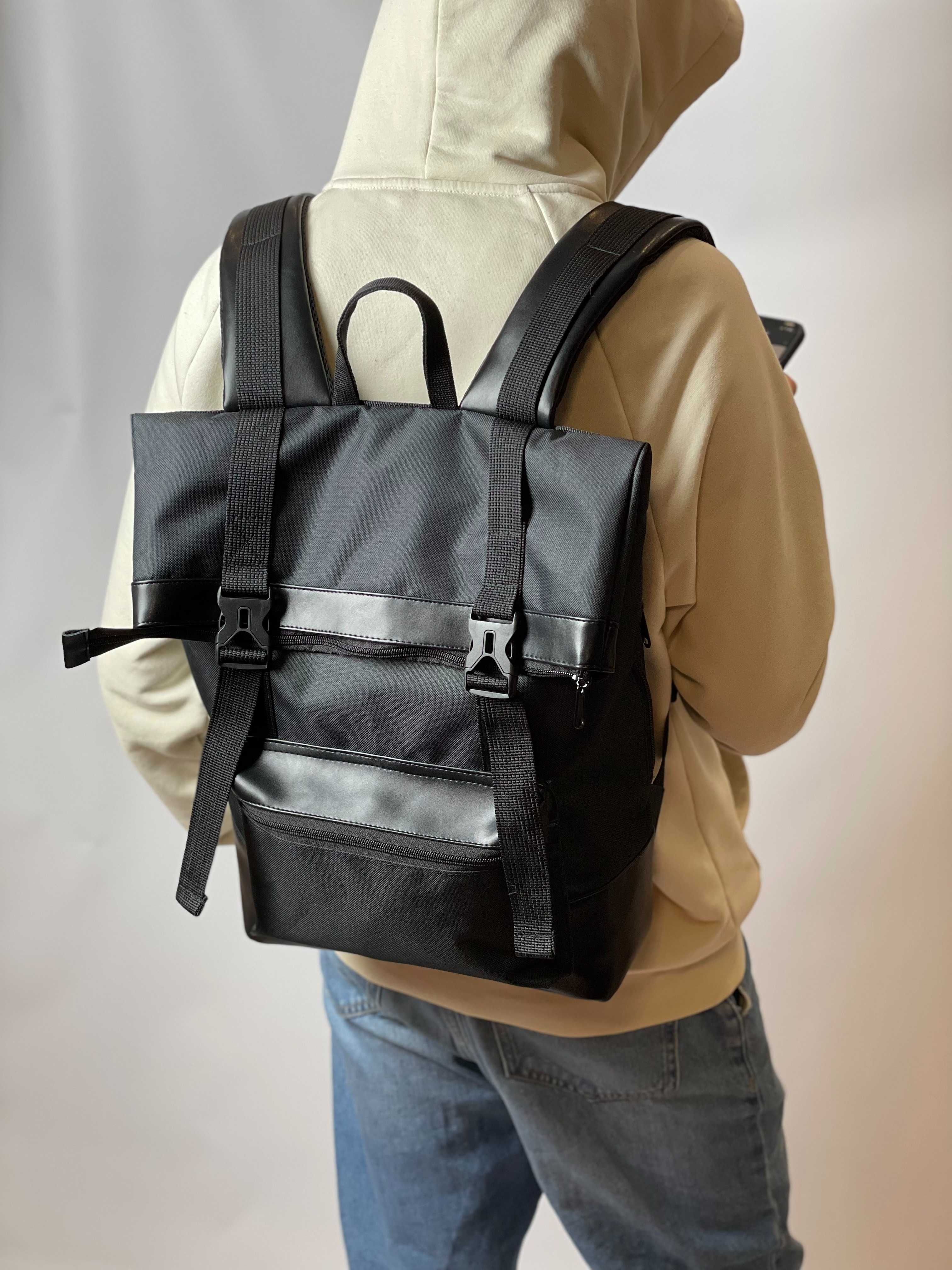 Унисекс рюкзак Rolltop | Мужской, детский, школьный рюкзак Роллтоп