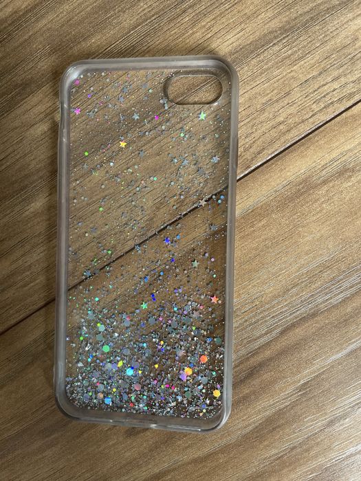Szybka i etui brokat iPhone 8SE