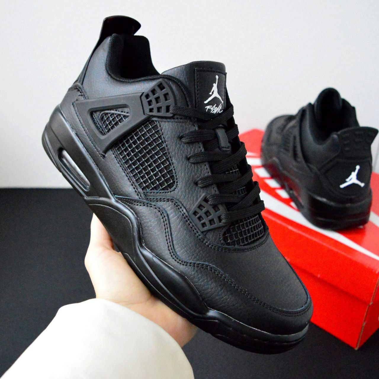 Nike Air Jordan Retro 4 Black кросівки чоловічі найк аір джордани крос