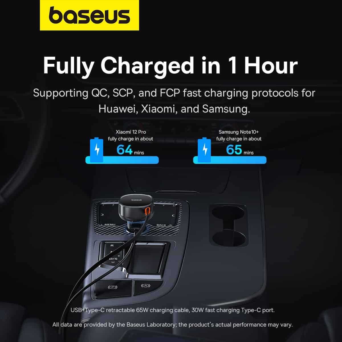 Автомобільні зарядні пристрої BASEUS Enjoyment Pro iP 55W / USB-C 60W