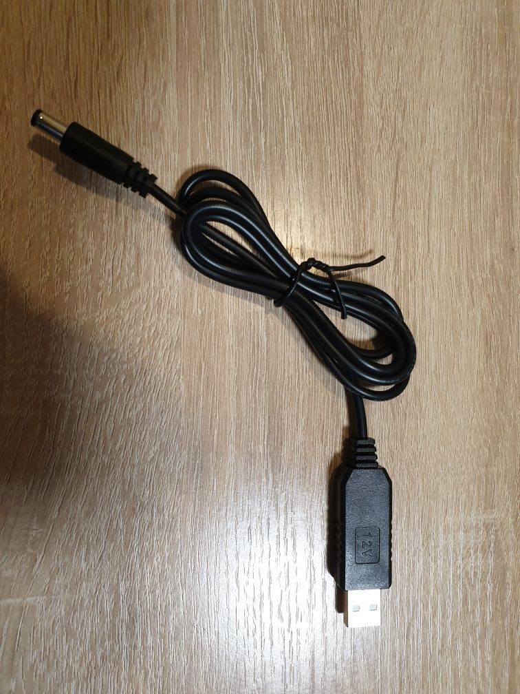 Кабель живлення USB to DC, 5V-12V, 5.5*2.1mm