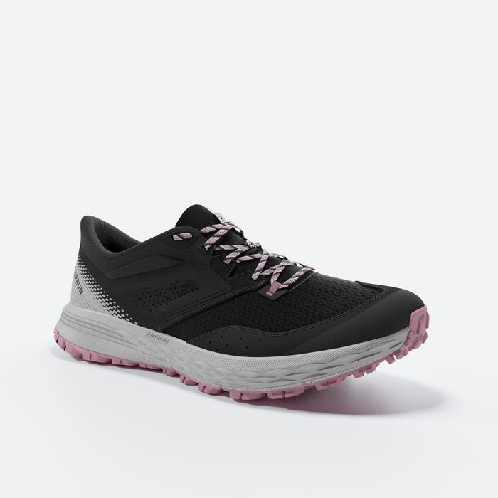 CALÇADO DE TRAIL RUNNING MULHER TR2 Cinzento Carbono/Botão de Rosa