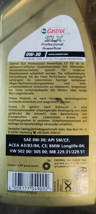 Castrol slx professional 0w-30