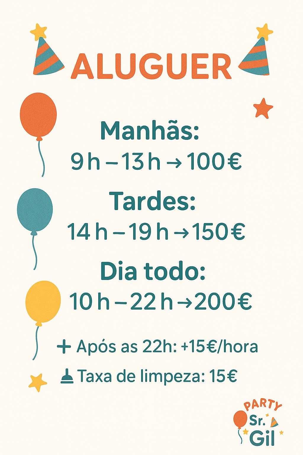 Espaço para festas ! vamos festejar !