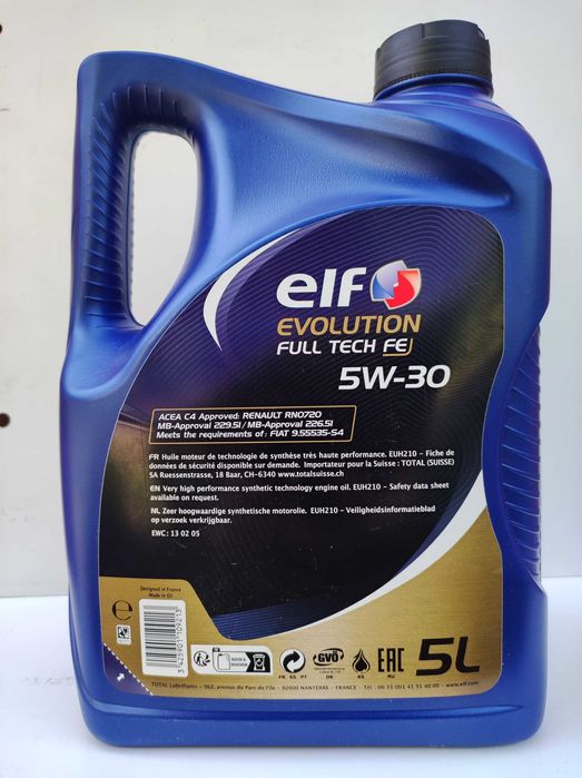 ELF Evolution FULL-TECH FE 5W30 Масло моторне Оригинал Подбор фильтров