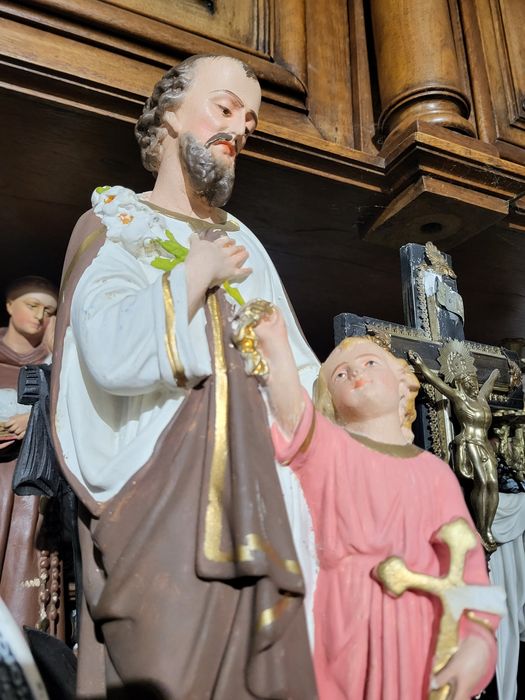 Stara figurka Święty Józef opiekun Jezusa