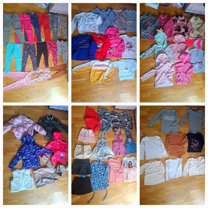 Wielka paka ubranek 60szt. Rozm. 98/104 dziewczynka