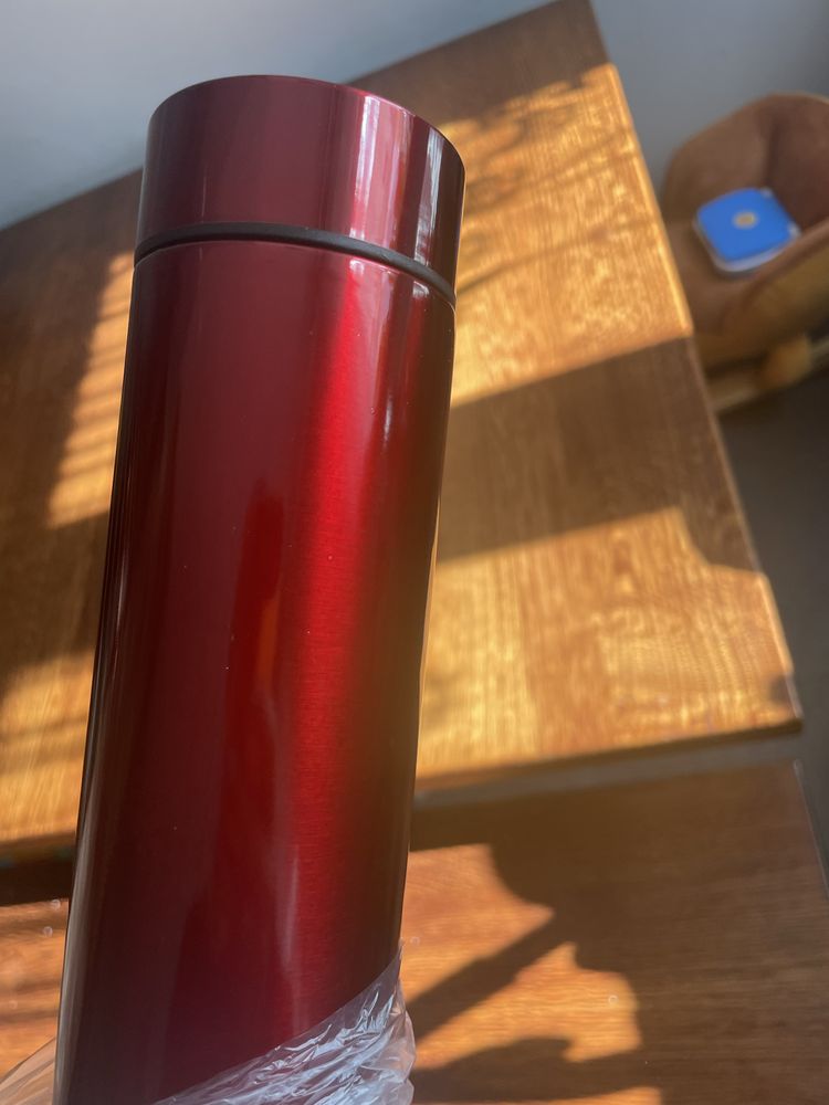 Kubek termiczny termos bidon smart led 500 ml bordo