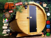 SAUNA Ogrodowa 200 cm + GRATIS BECZKA 500L + Akcesoria