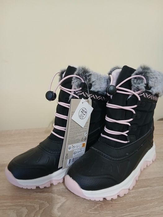 Термочобітки,зимове взуття для дівчинки,розмір 33.