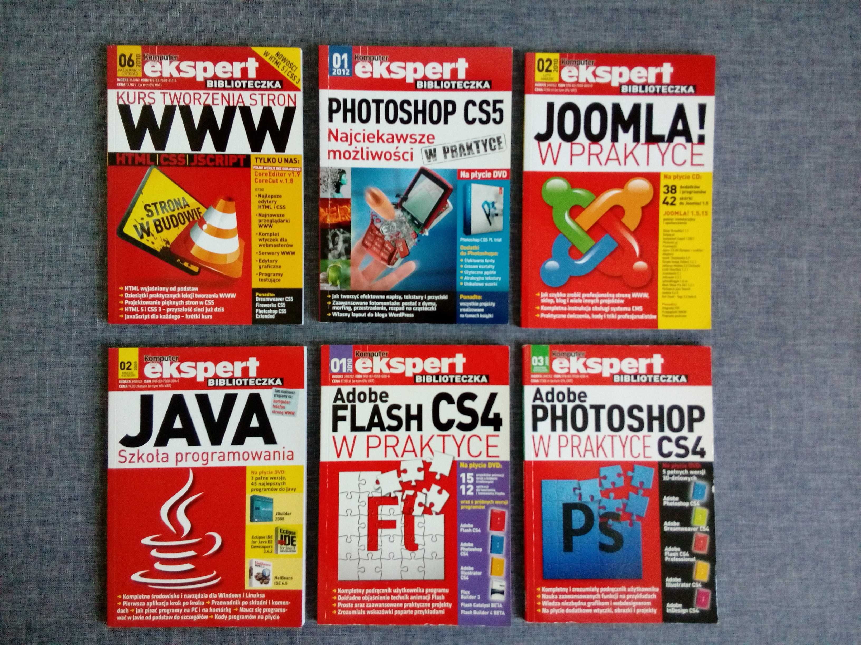 Komputer Świat ekspert biblioteczka , photoshop, java, flash