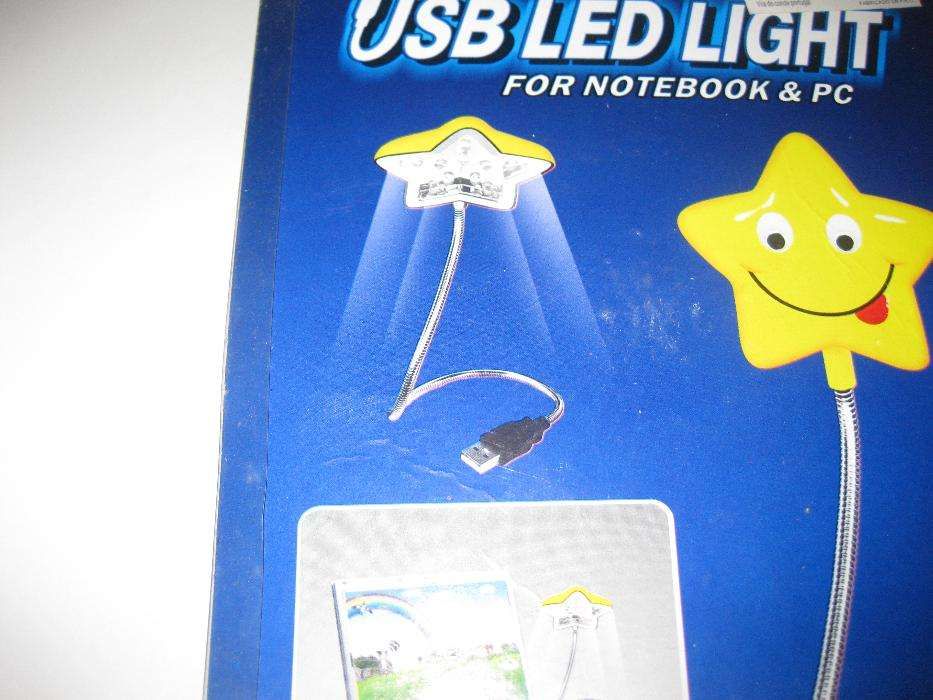 Lâmpada LED, com entrada USB para PC ou Portátil/Novo e Embalado!
