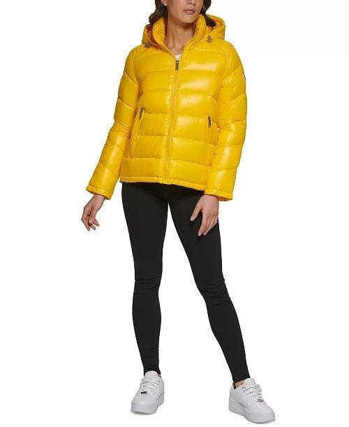 Damska kurtka puchowa w kolorze żółtym GUESS XXS,XS,S,M,L