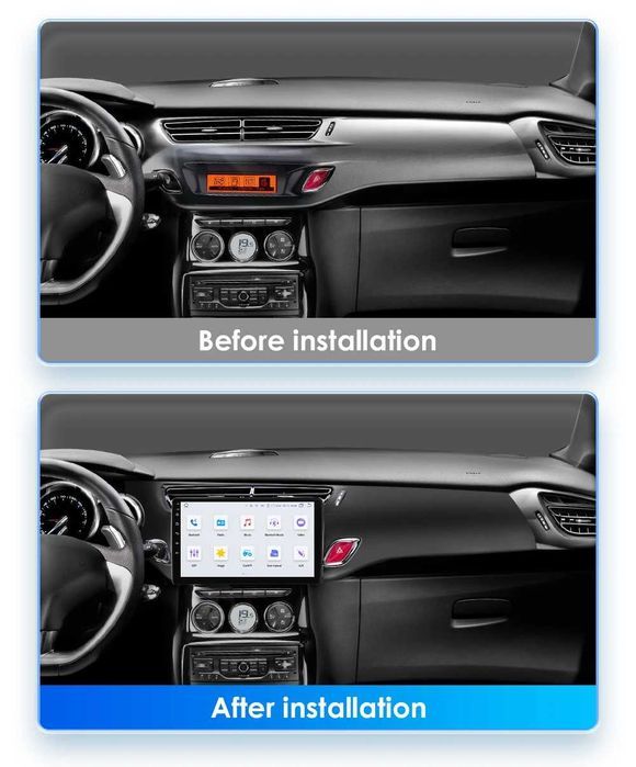 Radio Android 12 Citroen C3 DS3 10-16r gps wifi bluetooth