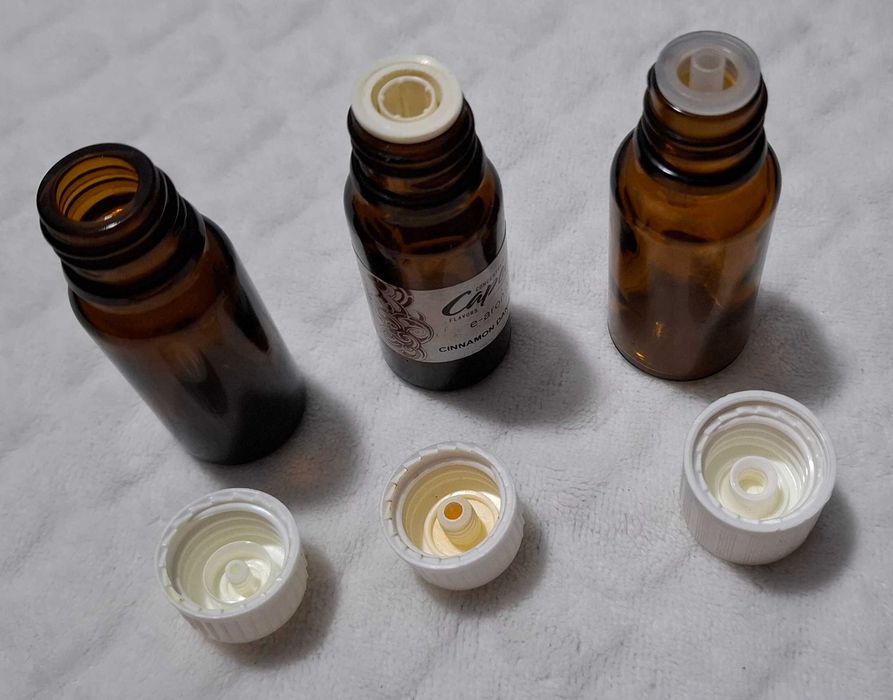 Szklane buteleczki po olejkach itp. 10ml, mix, 3szt. (Kreatywne, Szkło