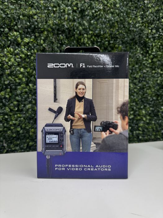 Gravador Zoom F1 + Microfone de Lapela