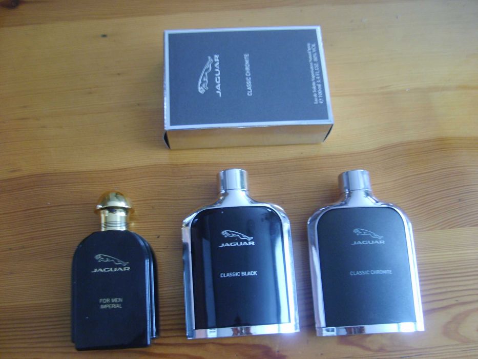 3 puste flakony 100ml z korkiem  po perfumach jaguar cena za wszystkie