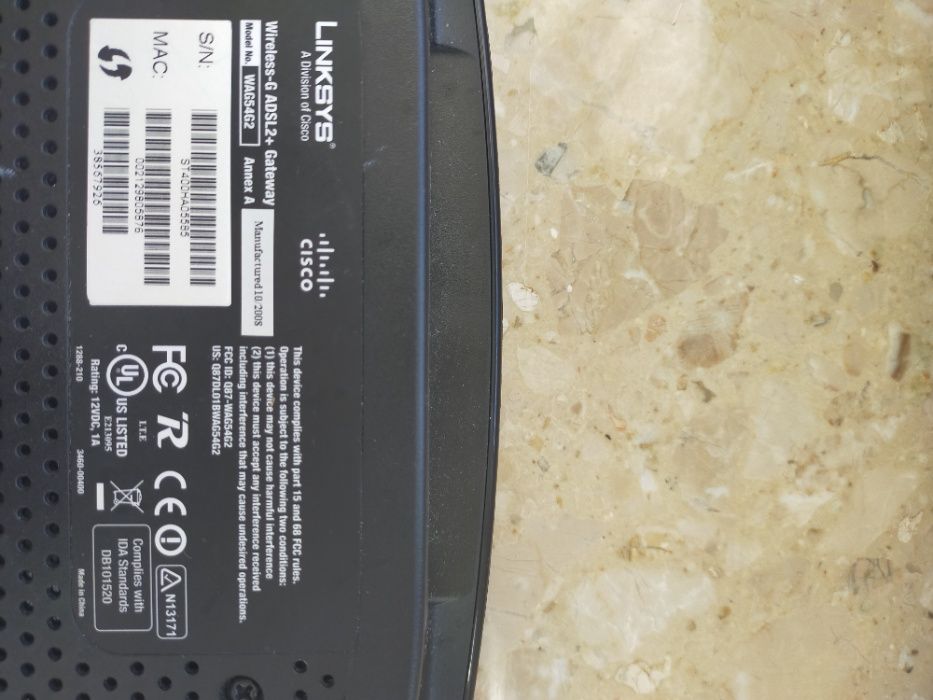Router Linksys Cisco WAG54G2-