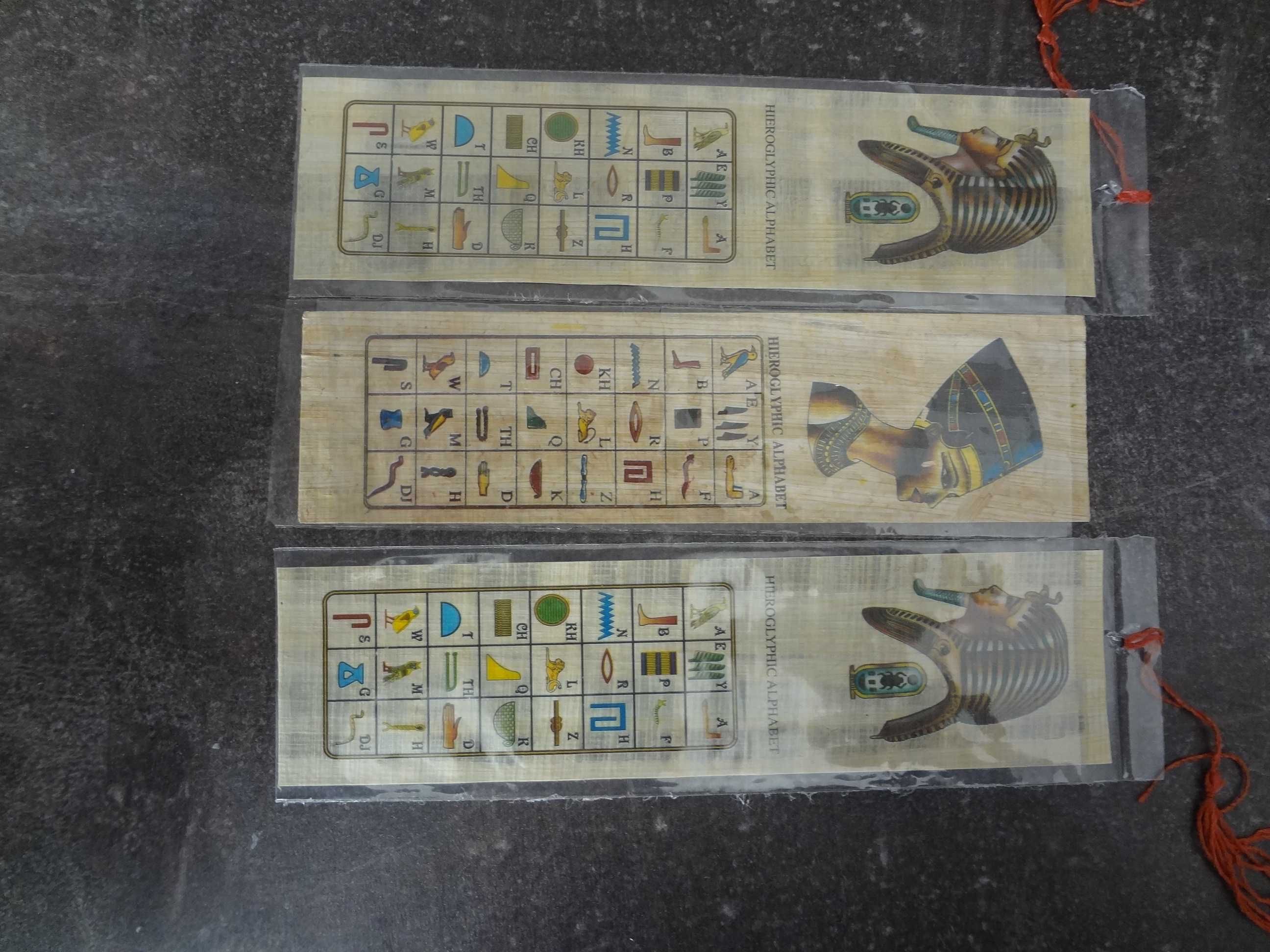 Набор из 3-х закладок для книг из египетского папируса