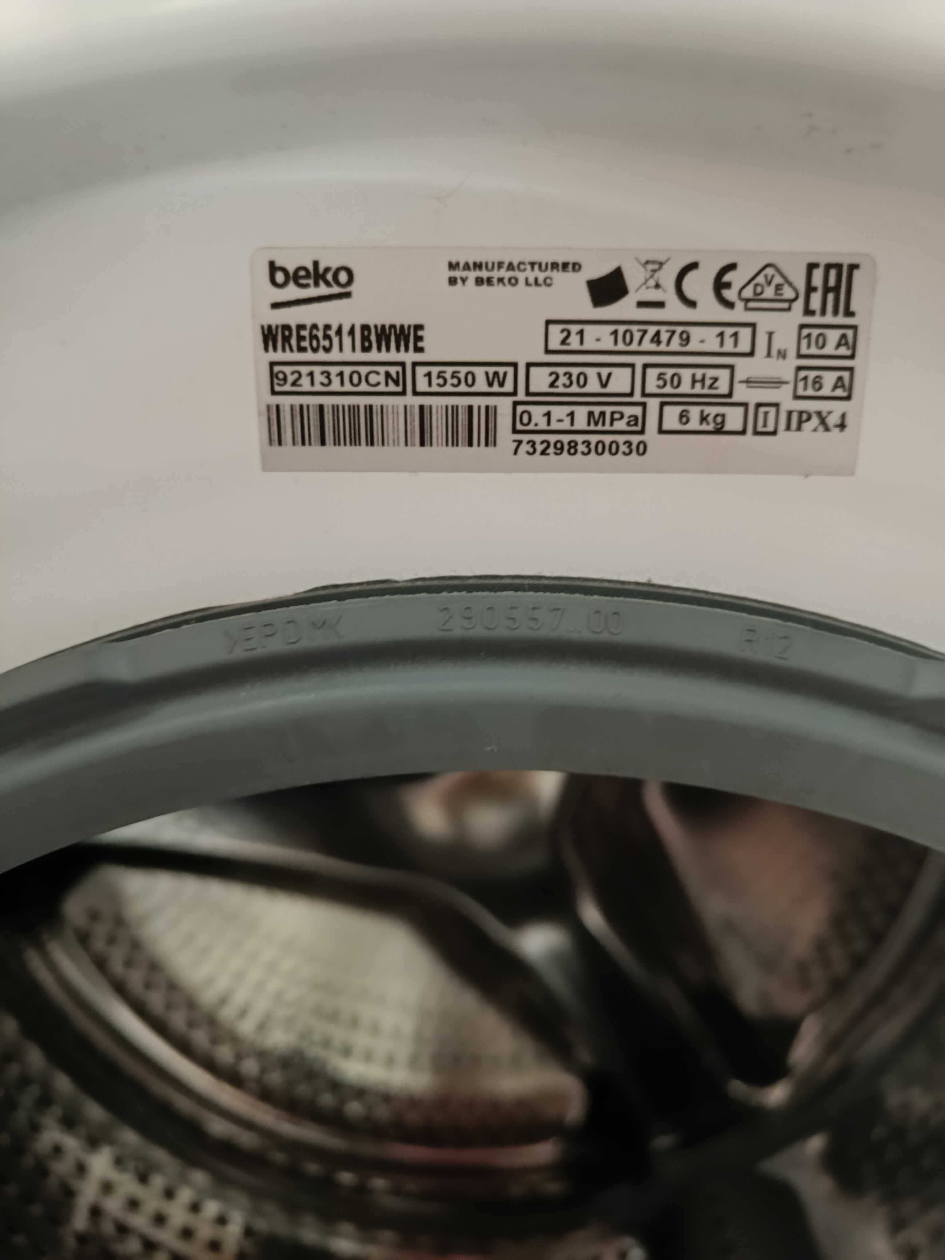 Pralka Beko WRE6511BWW 6 kg 1000 obrotów – Slim, sprawna – 500zł