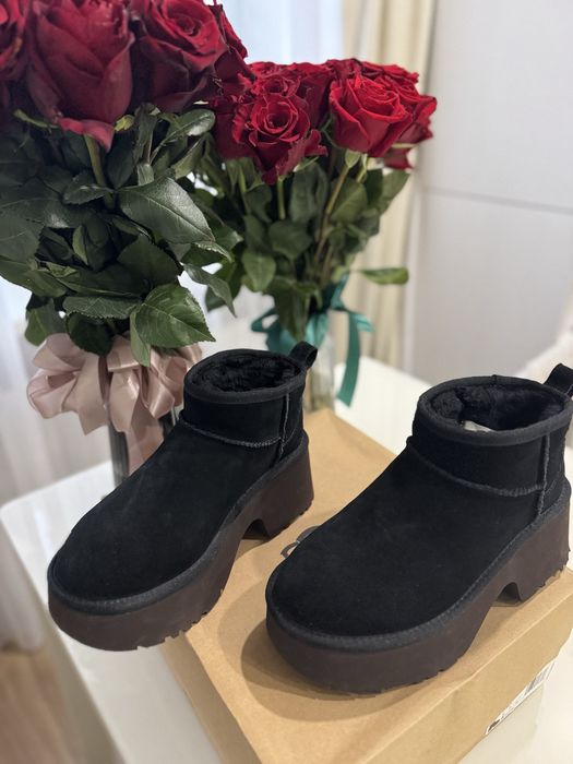 Оригінальні уги  Ugg classic ULTRA MINI NEW HEIGHTS-BLK