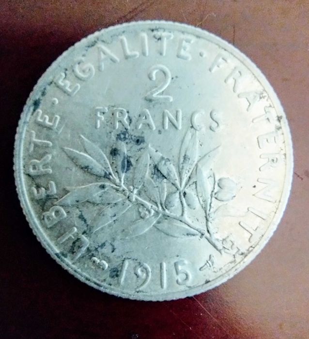 Monety franki francuskie Siewca 3 szt. Ag 17,5 g