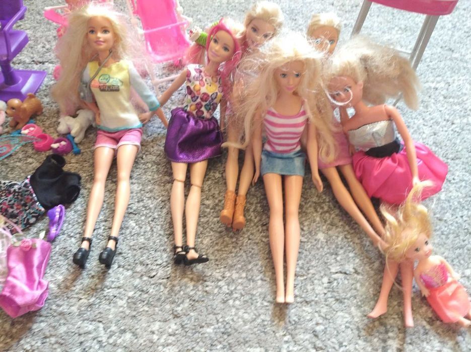 Lalki + akcesoria, gratis salon fryzjerski