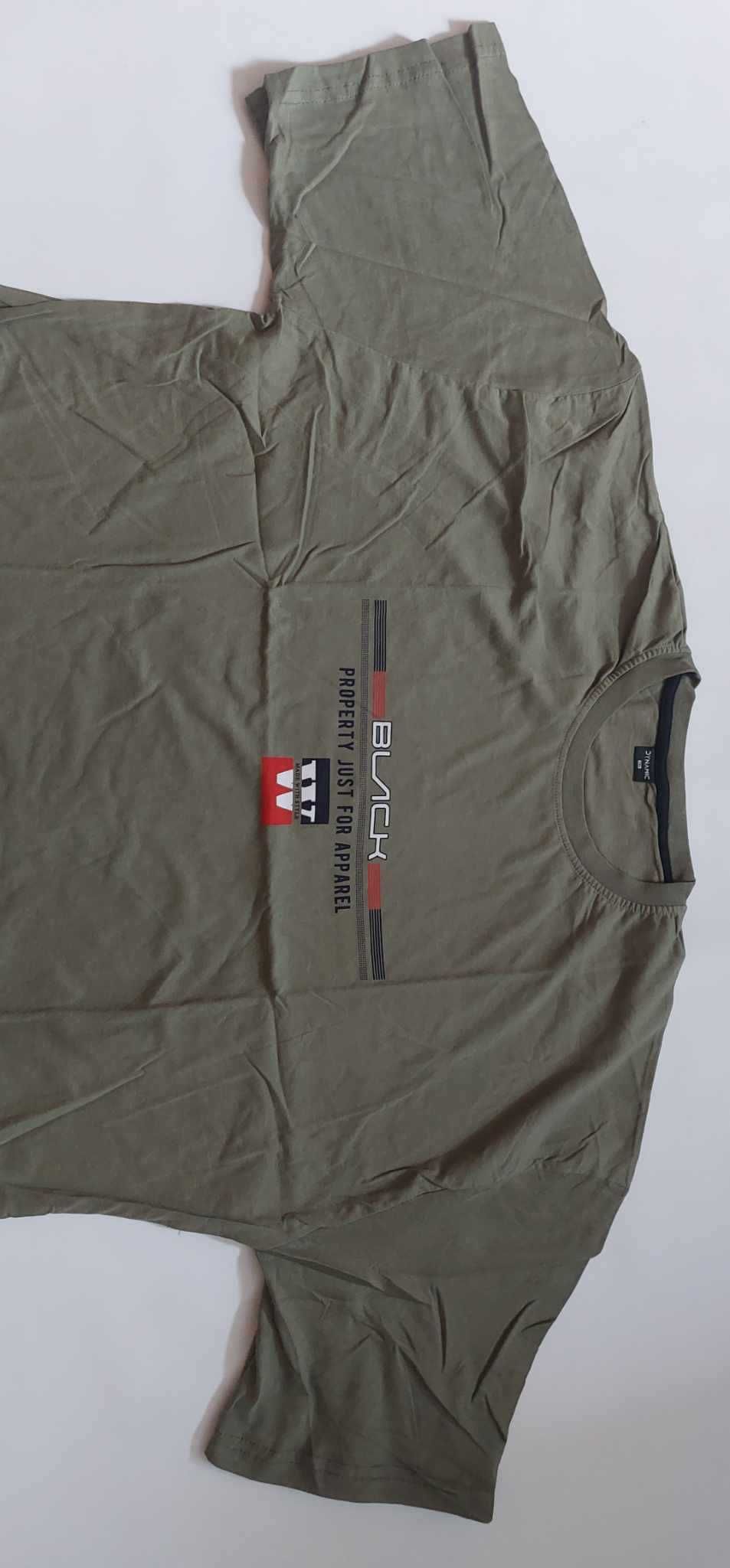 Koszulka męska duży t-shirt męski bawełna Dynamic 8XL obwód 138 cm