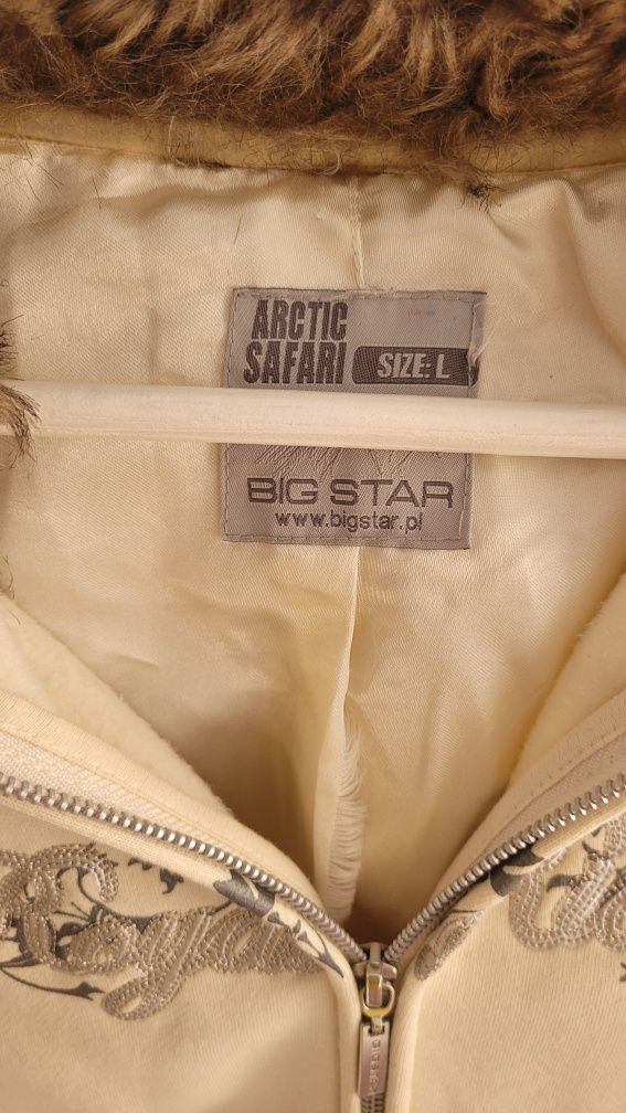 Bluza damska z kapturem z futerkiem Big Star rozmiar L