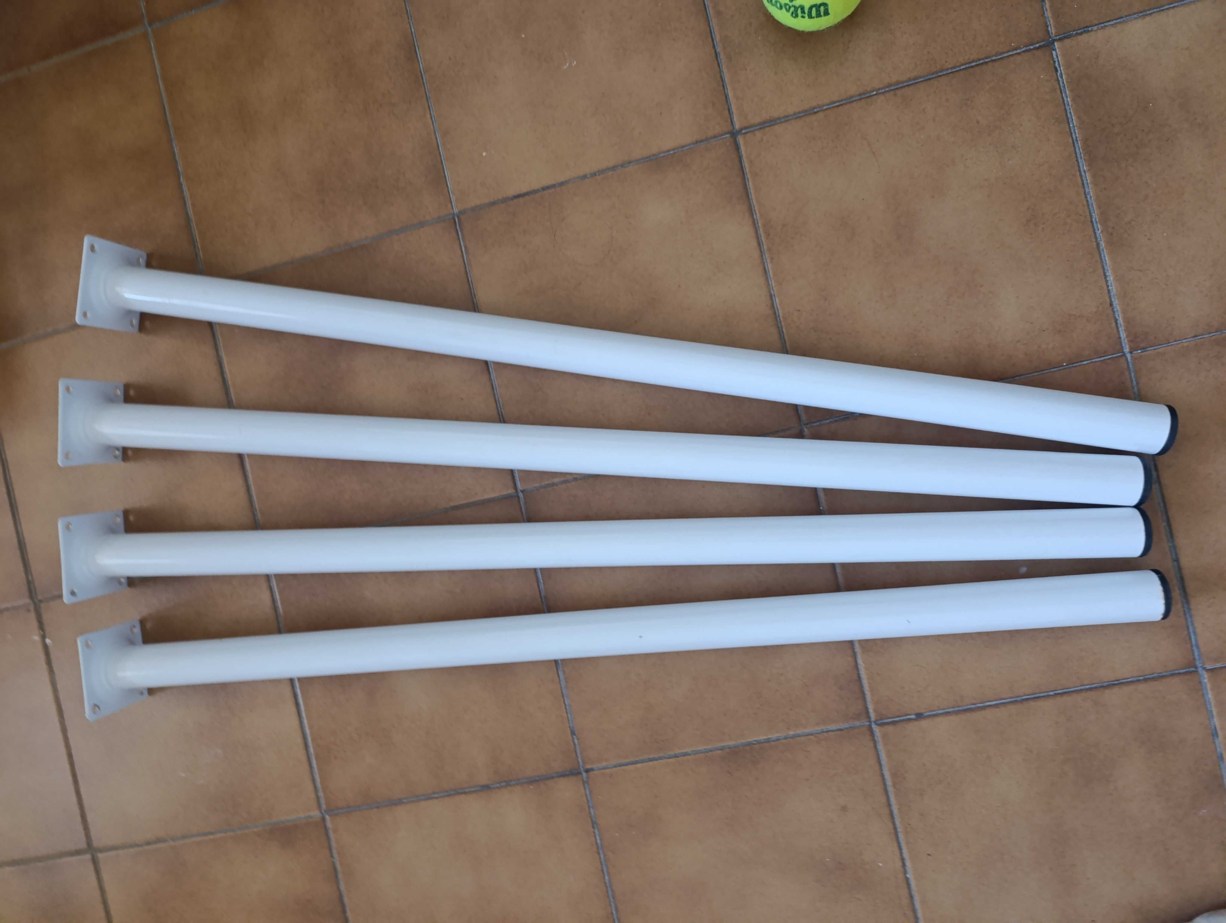 Vendo pernas aço brancas para mesa ou secretária