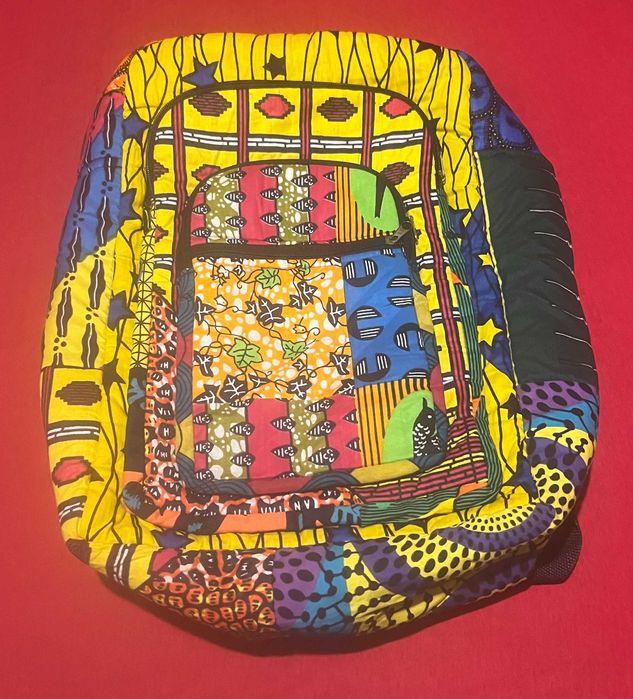 Трендовый яркий хлопковый рюкзак африканский принт Handmade 46*30*17