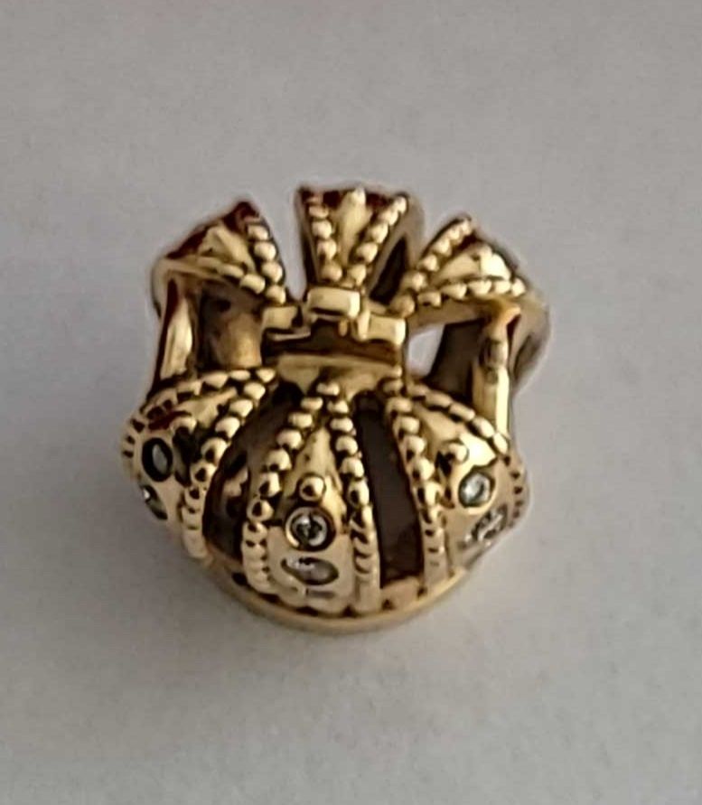 Pandora korona złota charms oryginalna