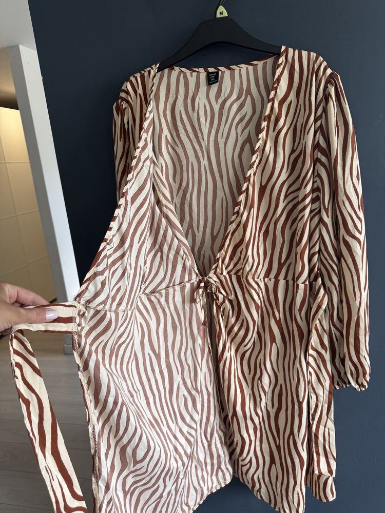 Shein Curve 3XL wiązana kopertowa sukienka