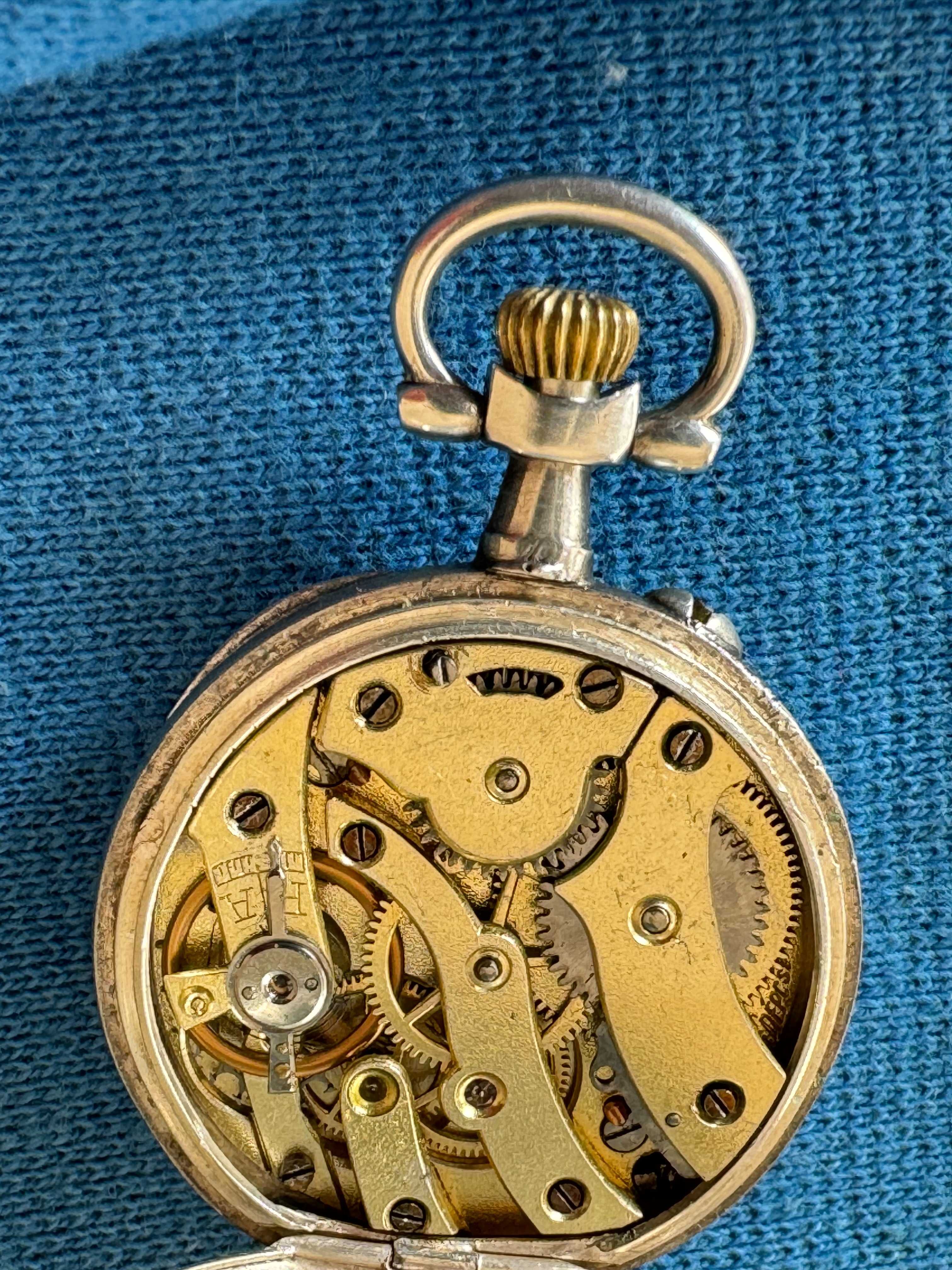Pocket silver watch women vintage