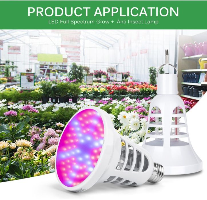 Lampada LED anti mosquitos E27 de Cultivo 2 em 1