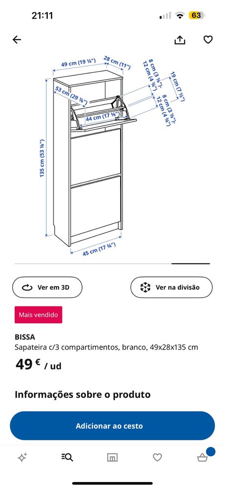 Sapateis brancas ikea