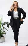 6xl garnitur damski Plus size czarny