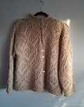 Sweter z alpaki ażurowy S-M vintage ciepły