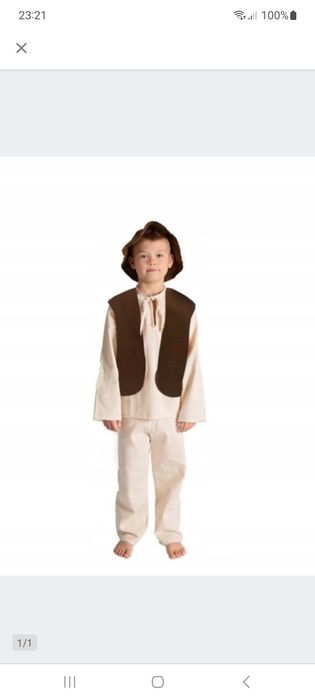 Strój pastuszka z czapka 146/152